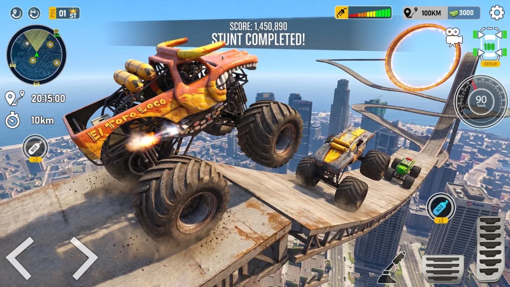 US Monster Truck Driving Game gameplay screenshot 1